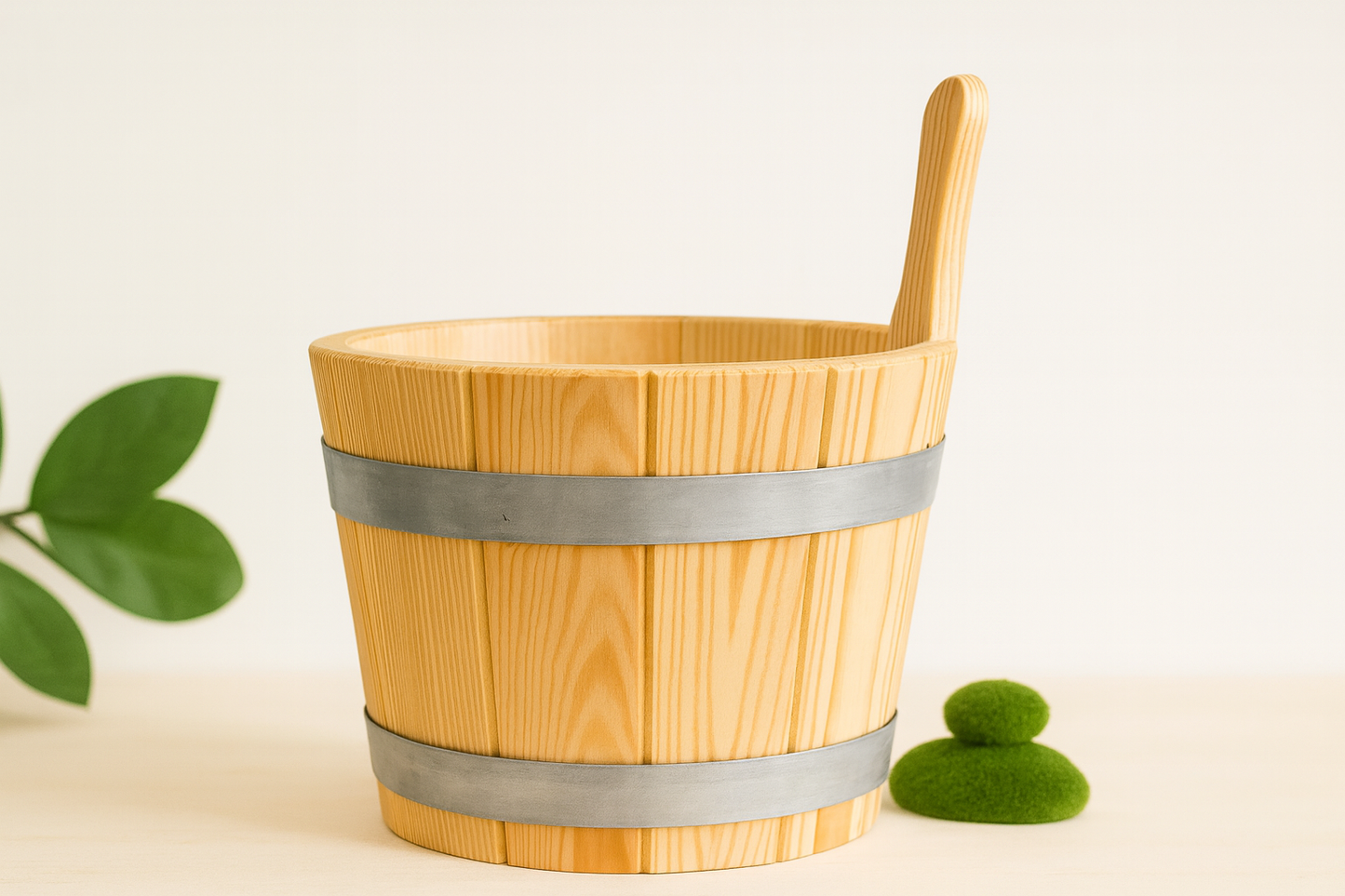 Sauna Wooden Pail and Liner
