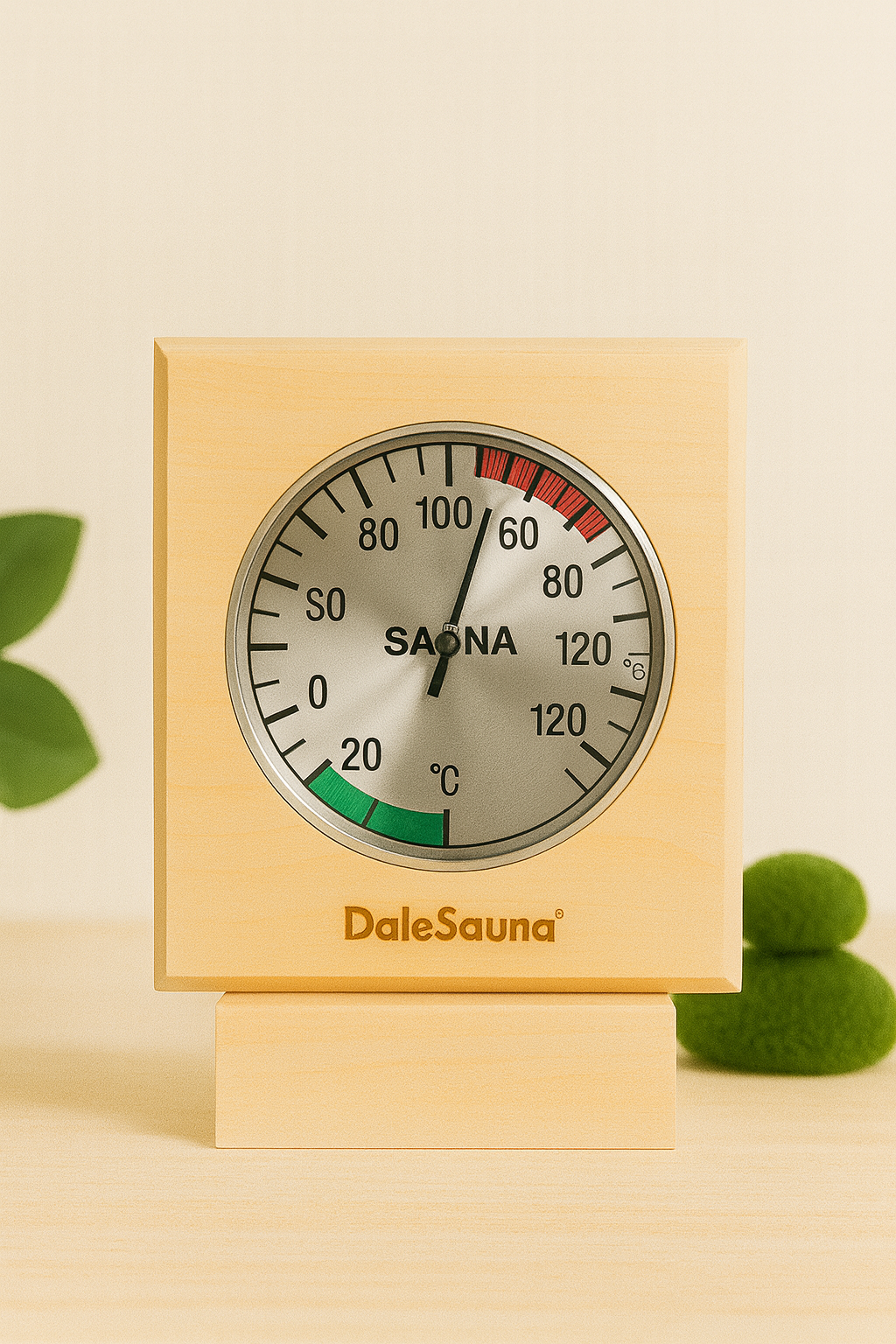 Sauna Thermometer/Hygrometer dark thermo wood square