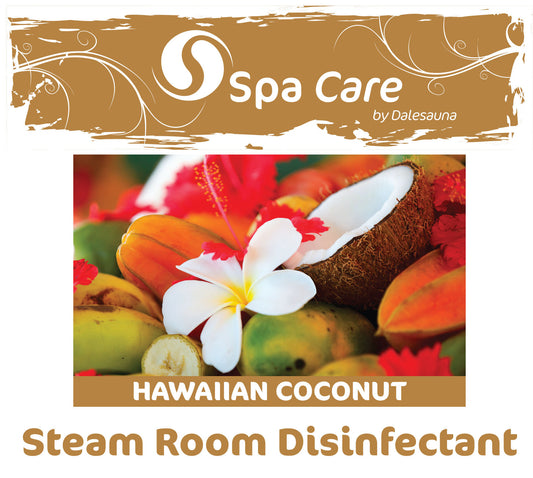 Steam Room Disinfectant "Hawaiian Coconut" 2 x 5ltr (with 30ml dosage dispenser)